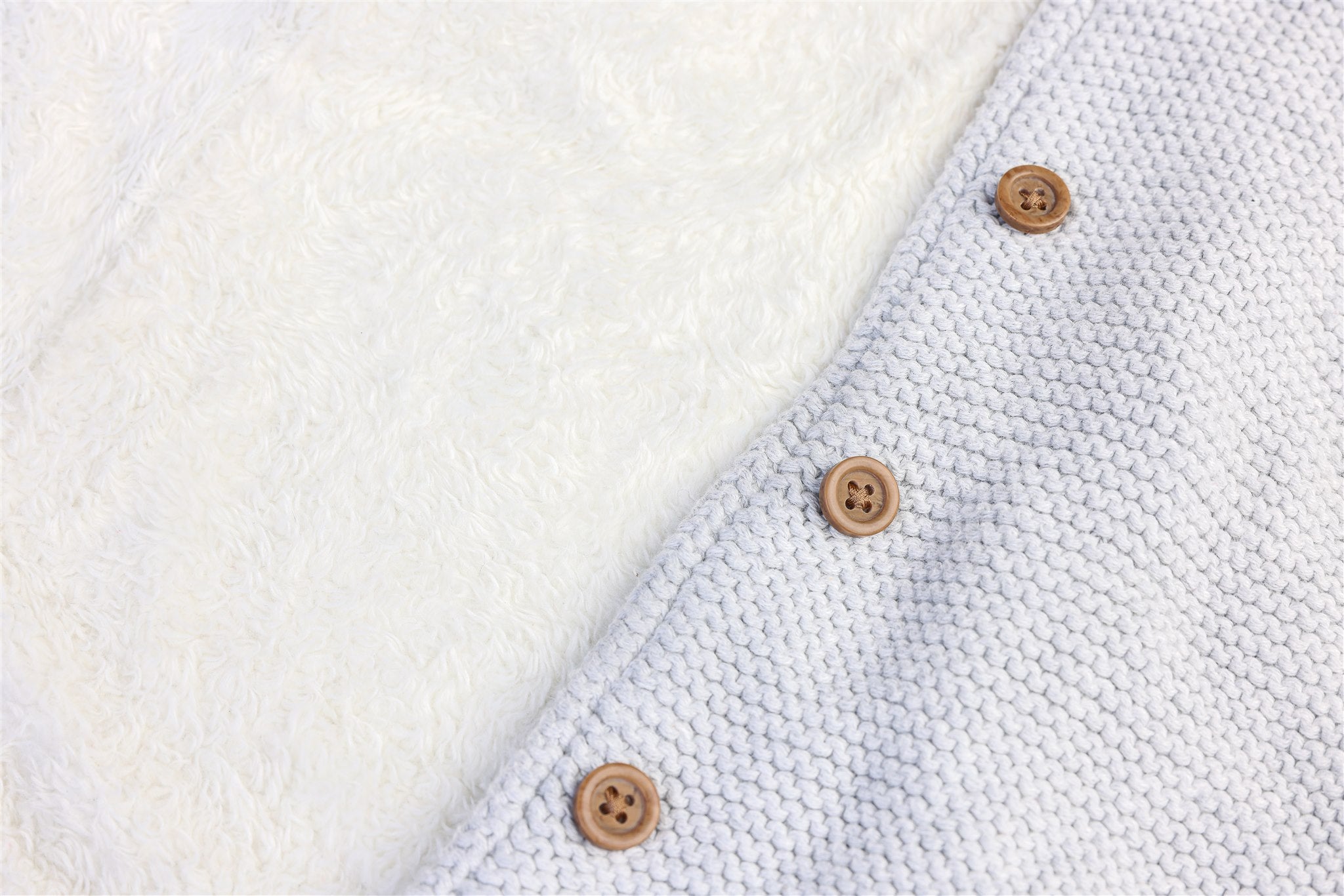 Grey jacket with little ears on the hood