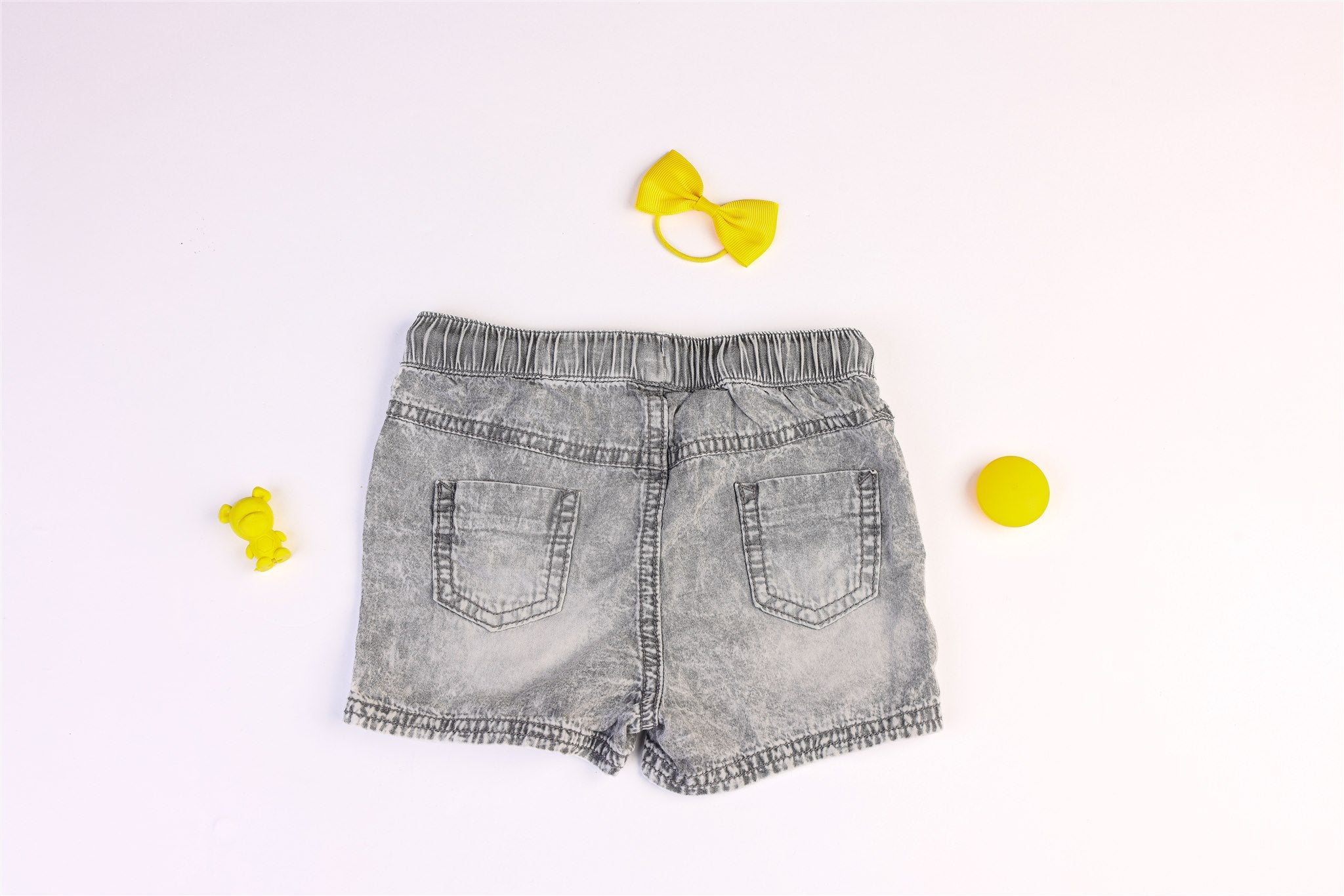 Denim-effect shorts