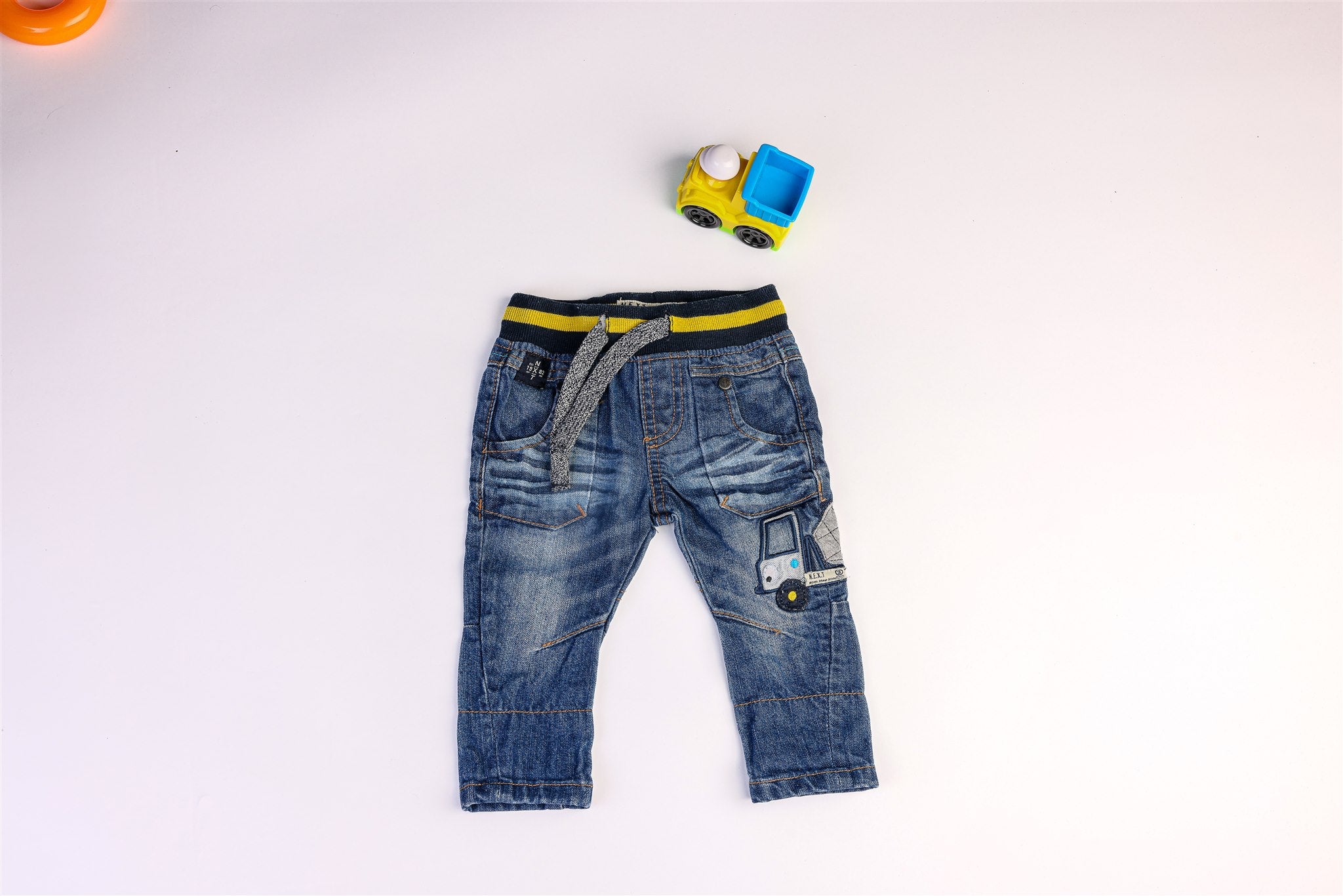 Jeans with side truck detail