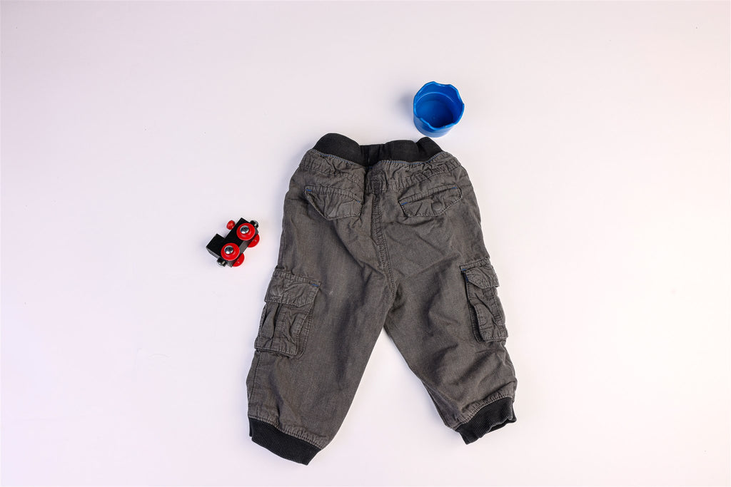 Grey trousers with blue stitching "86 Boston"