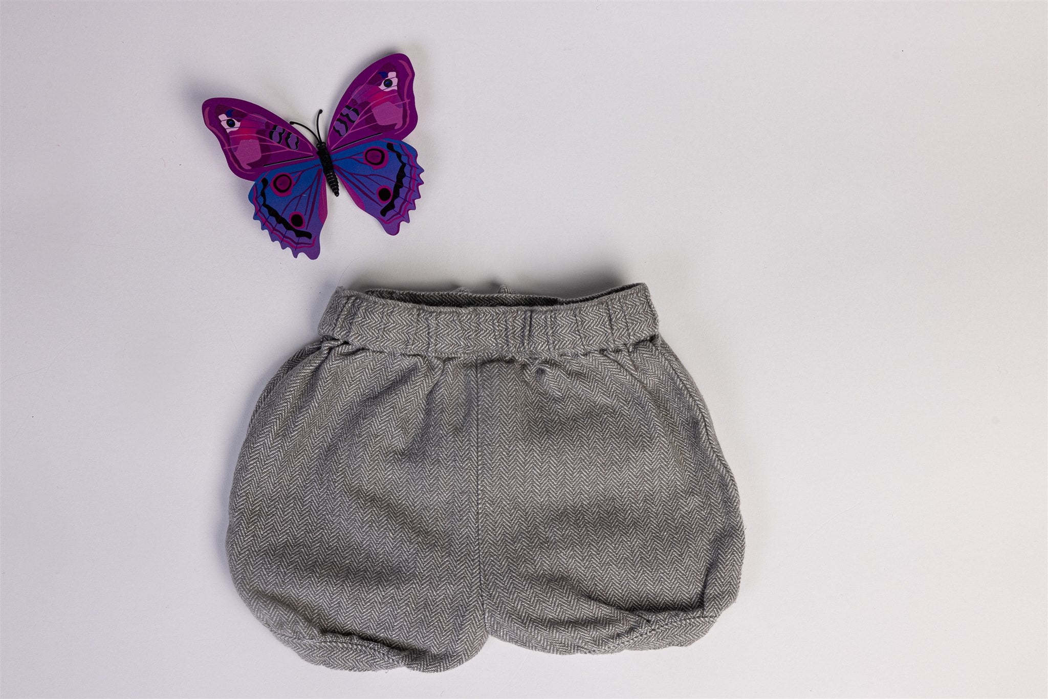 Grey sequined shorts