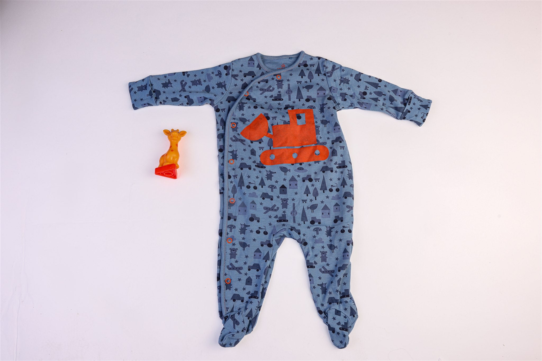 Blue Tractor sleepsuit