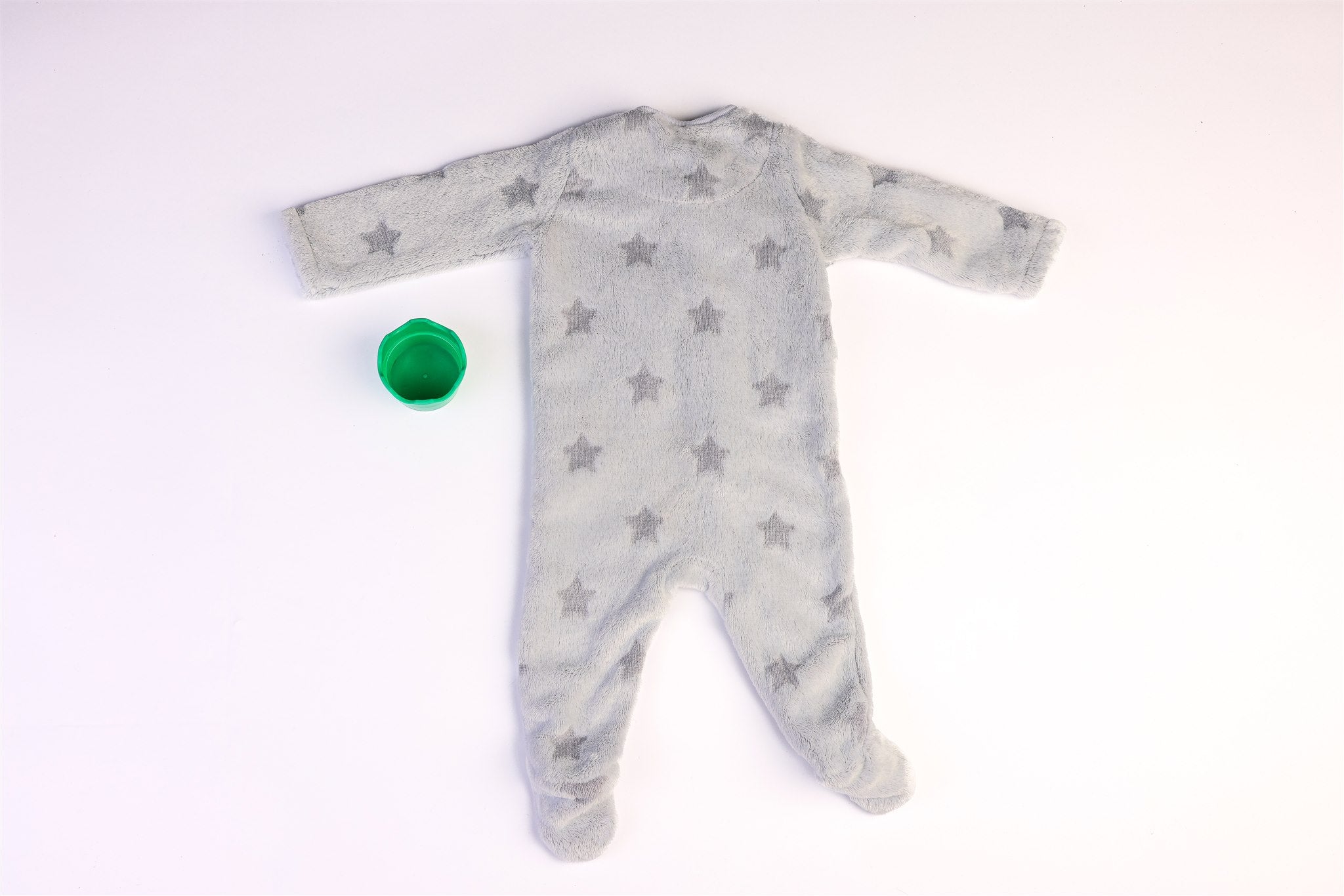Thick grey sleepsuit with stars