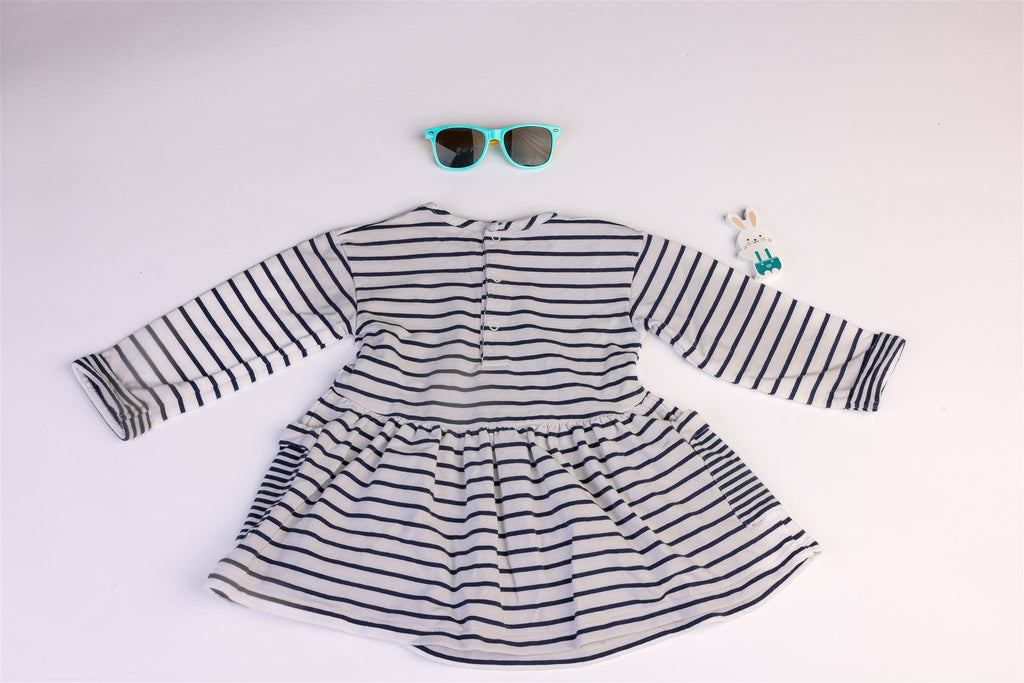 Navy striped dress