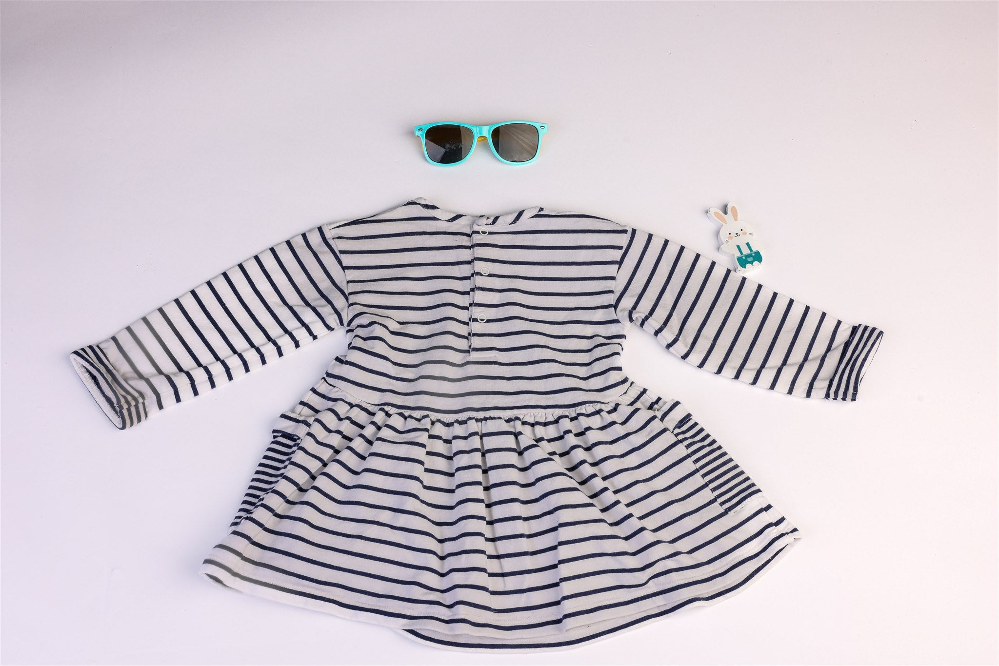 Navy striped dress