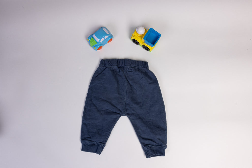 Blue "Hey!" trousers