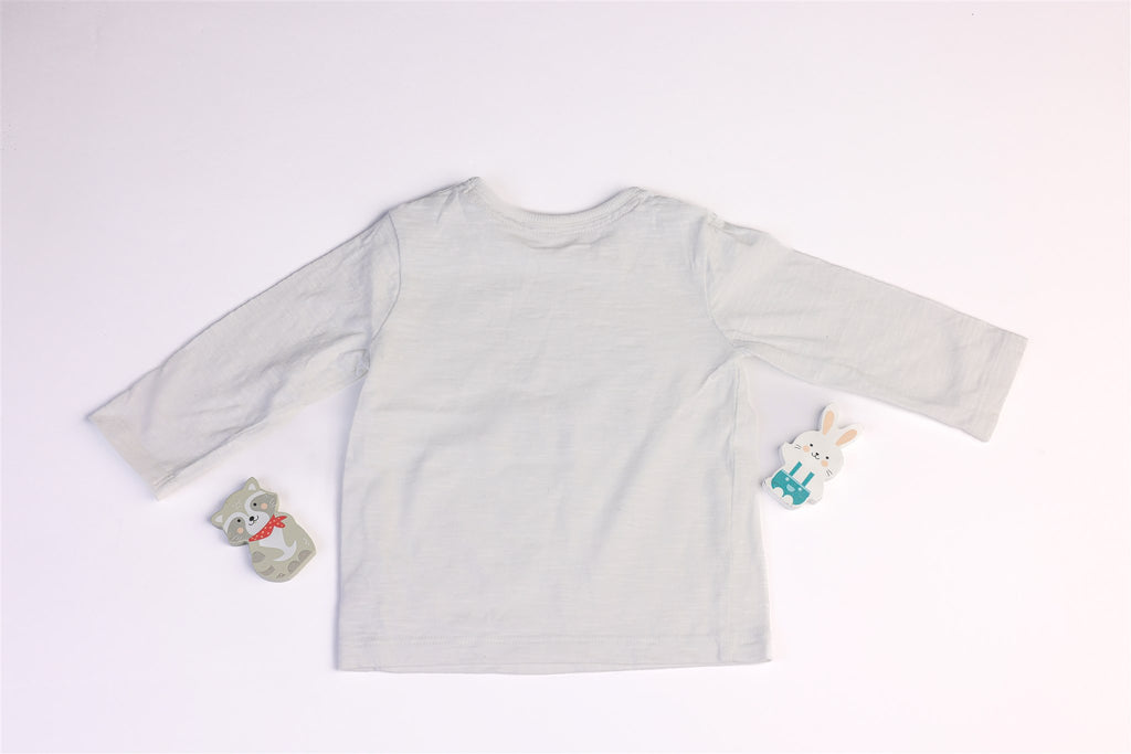 White "Cute & Cuddly" cat top