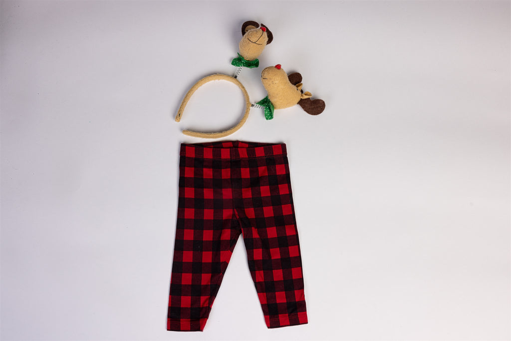 Red trouses with black checks