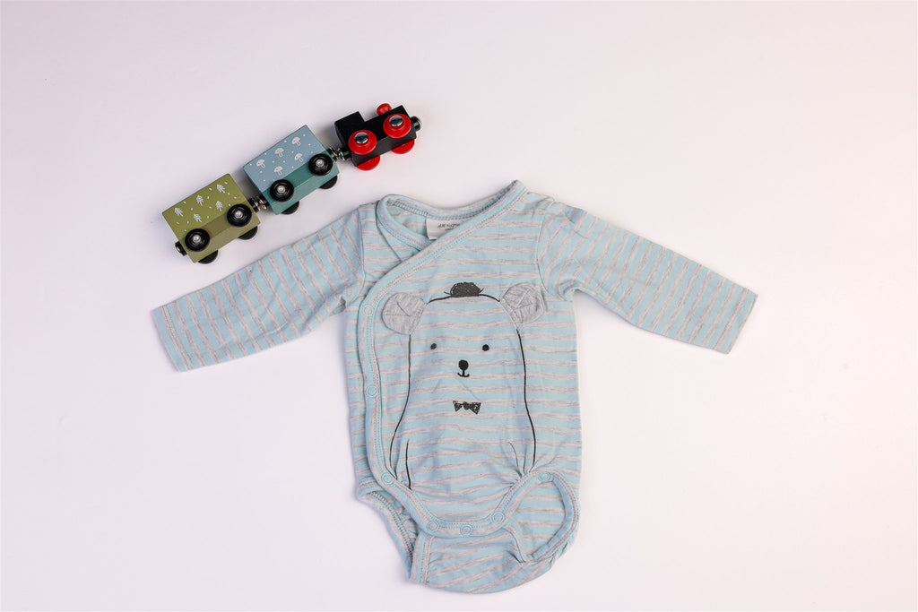 Blue and grey mouse-themed bodysuit