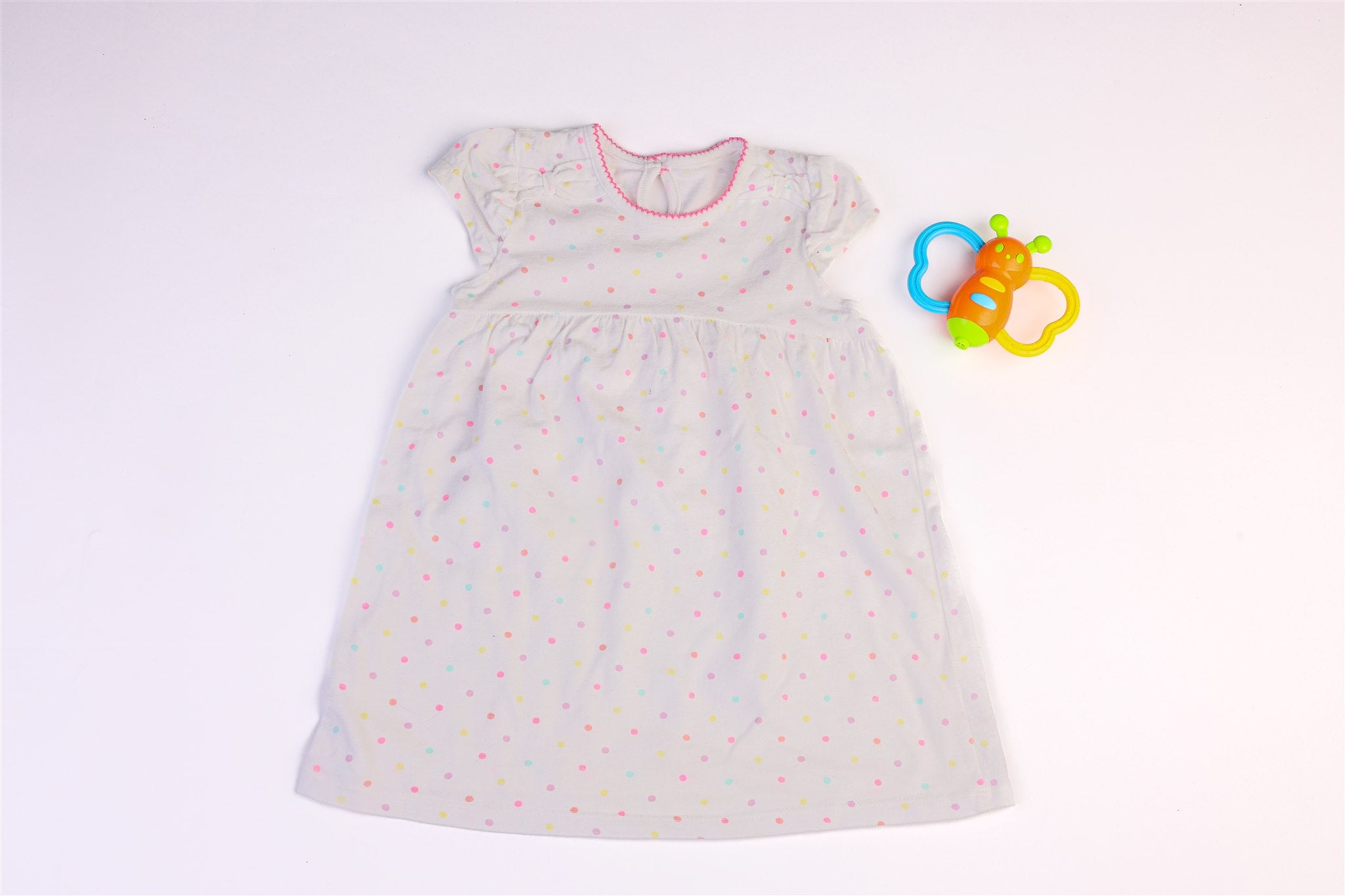 Colorful polka dot dress