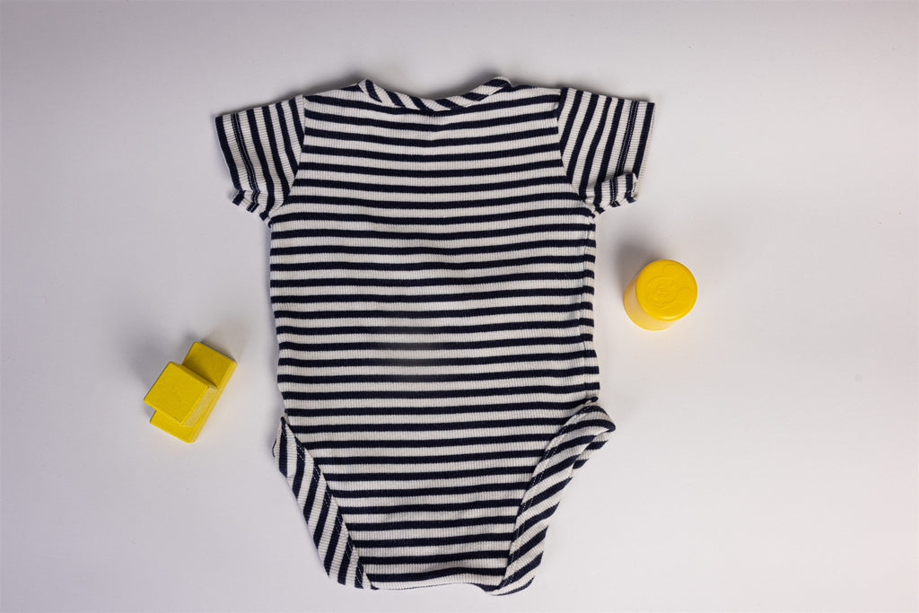 Black and white striped bodysuit