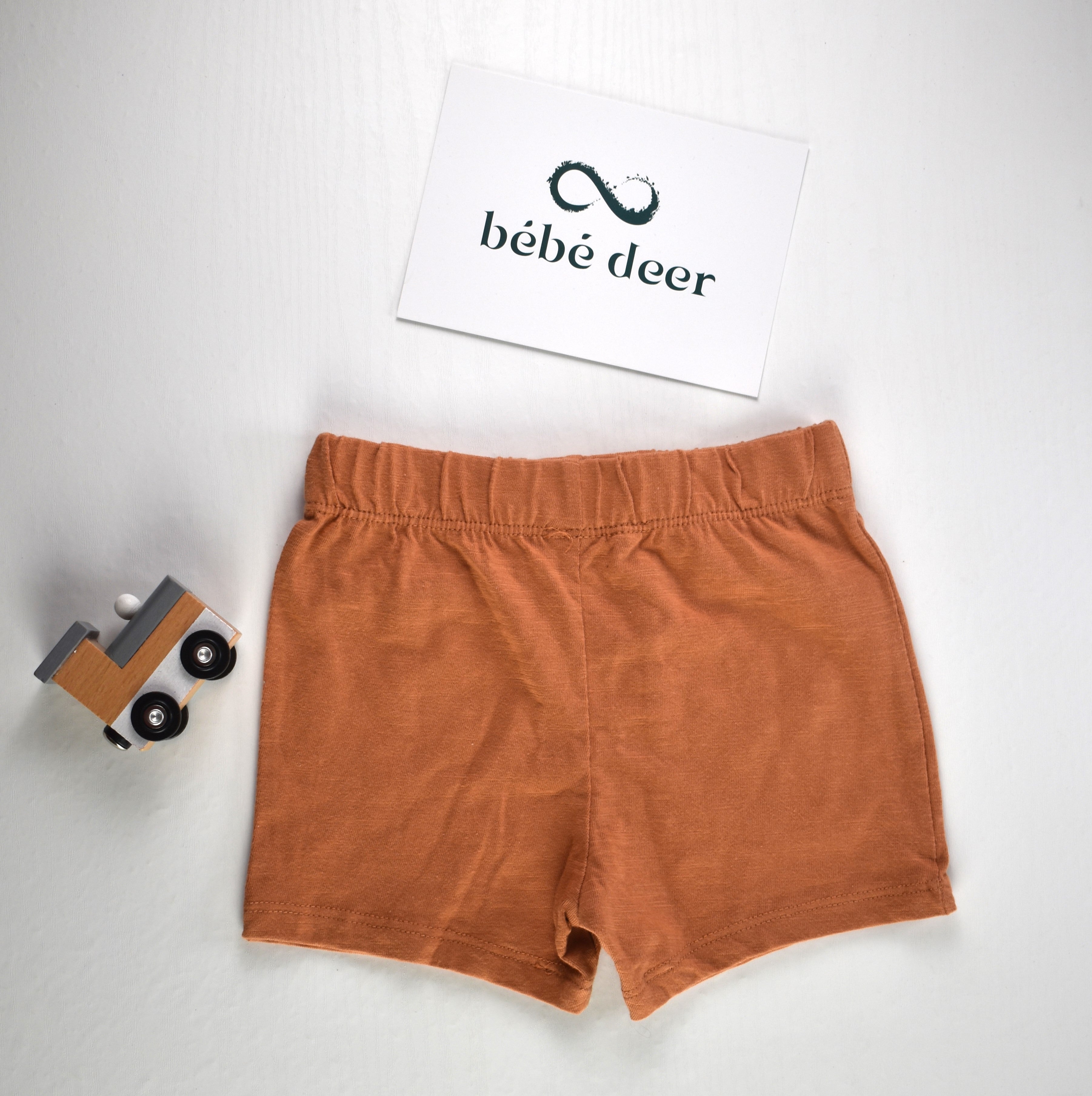 Brown/orange baby shorts