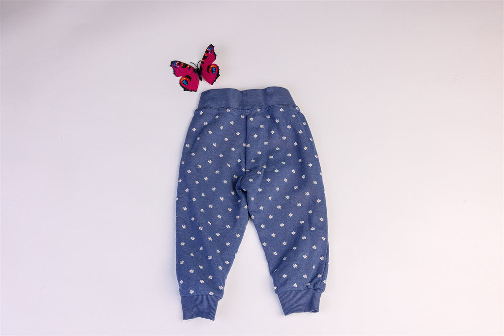 Blue floral trousers