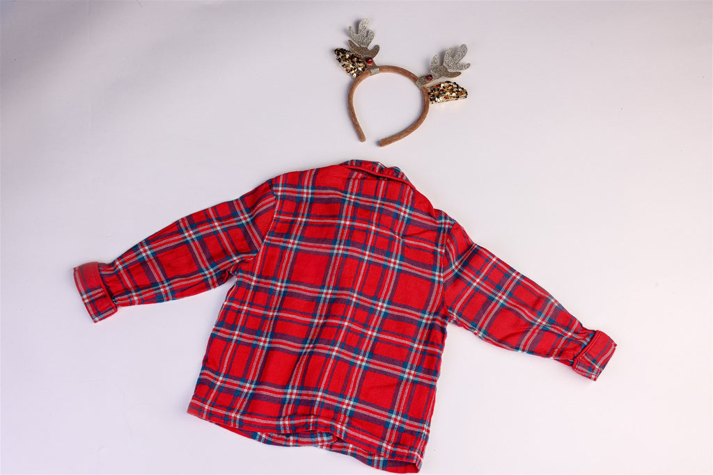 Checked sleepsuit set