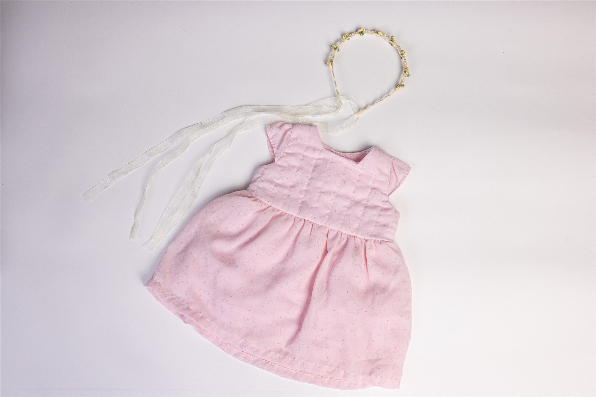 Pink dress with grey stars