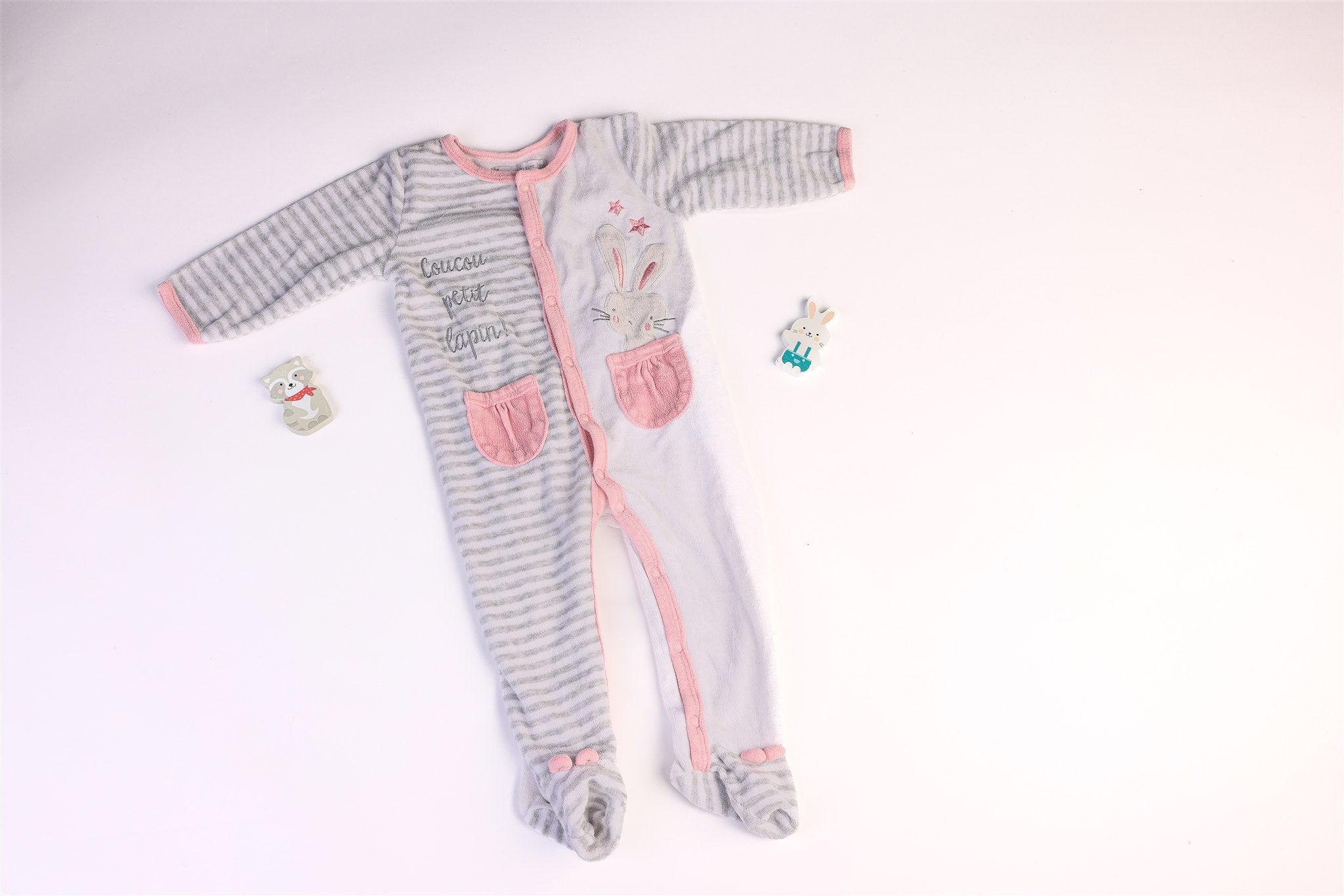 Thick "Coucou petit lapin" sleepsuit