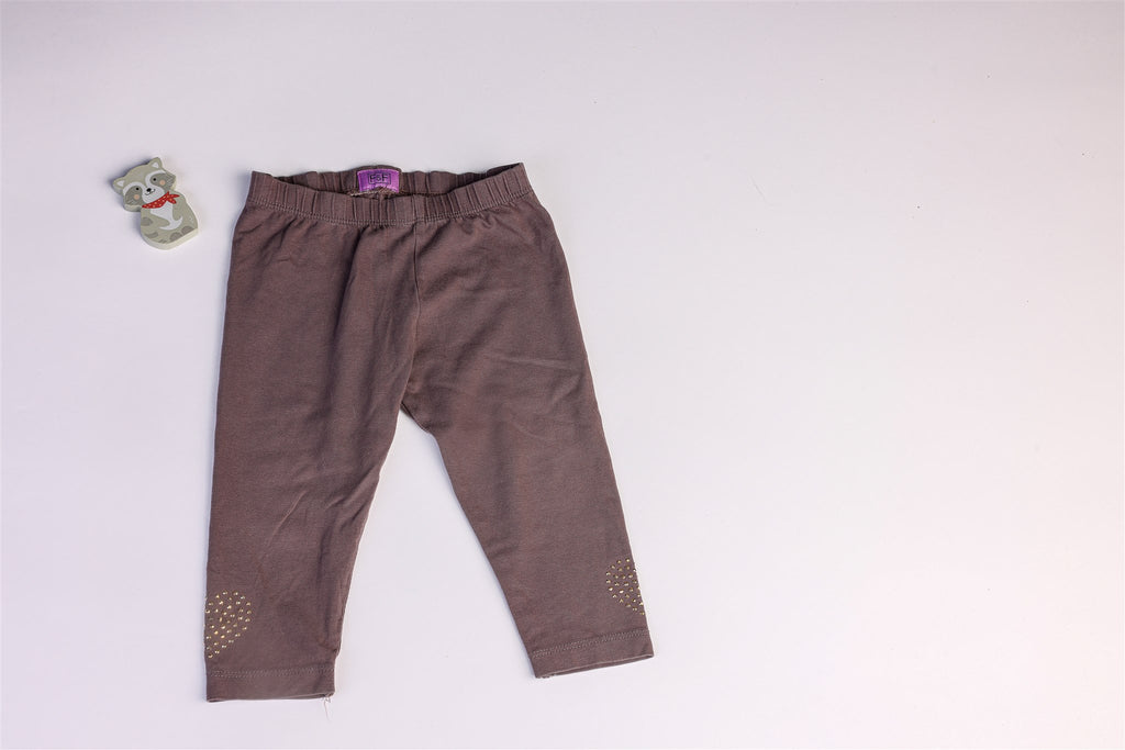 Trousers with rhinestone hearts