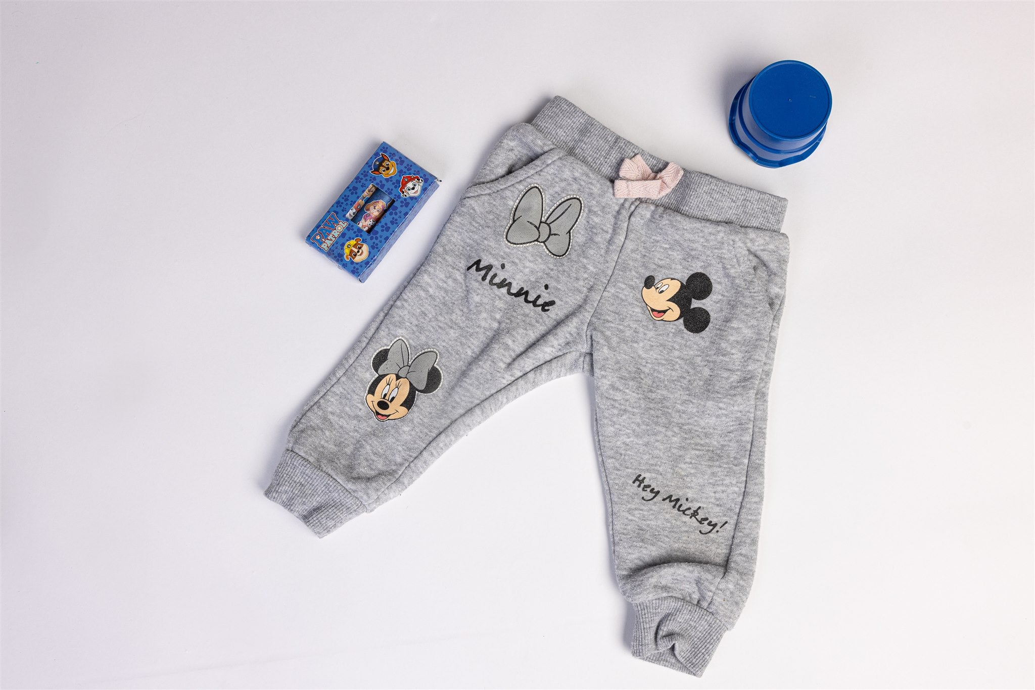 Grey Mickey and Minnie trousers
