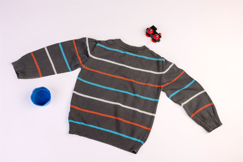 Grey striped jumper