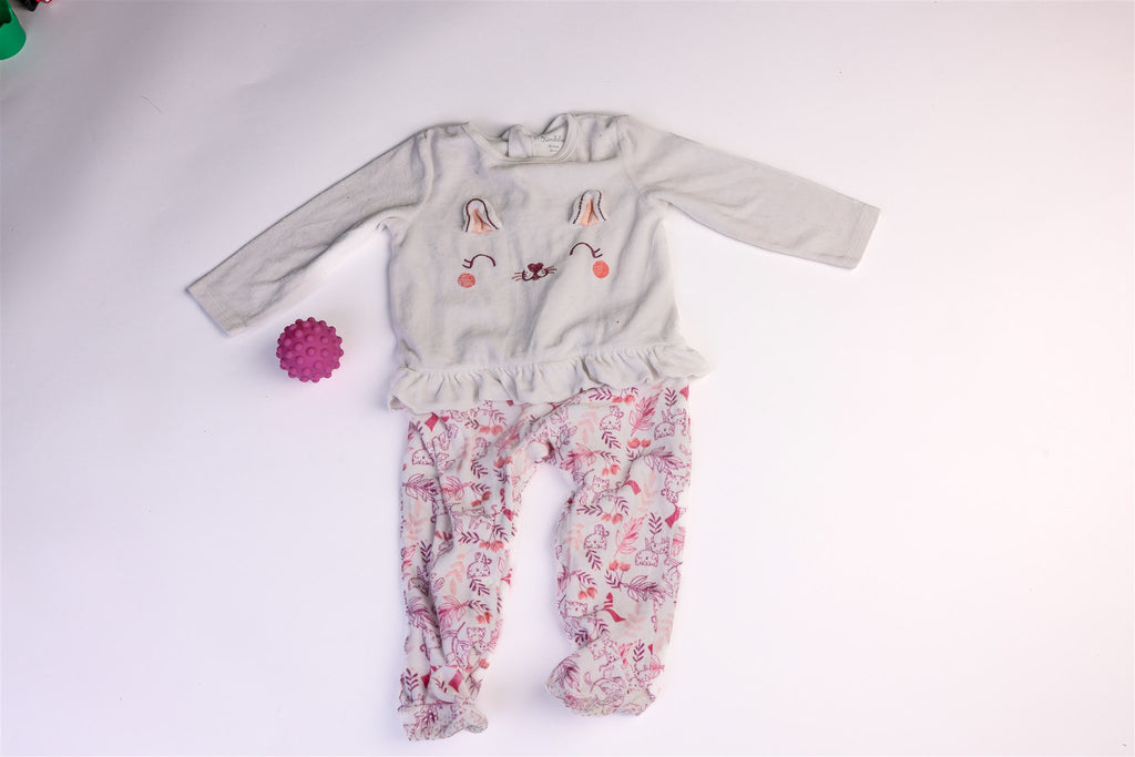 Cat sleepsuit with raised ears