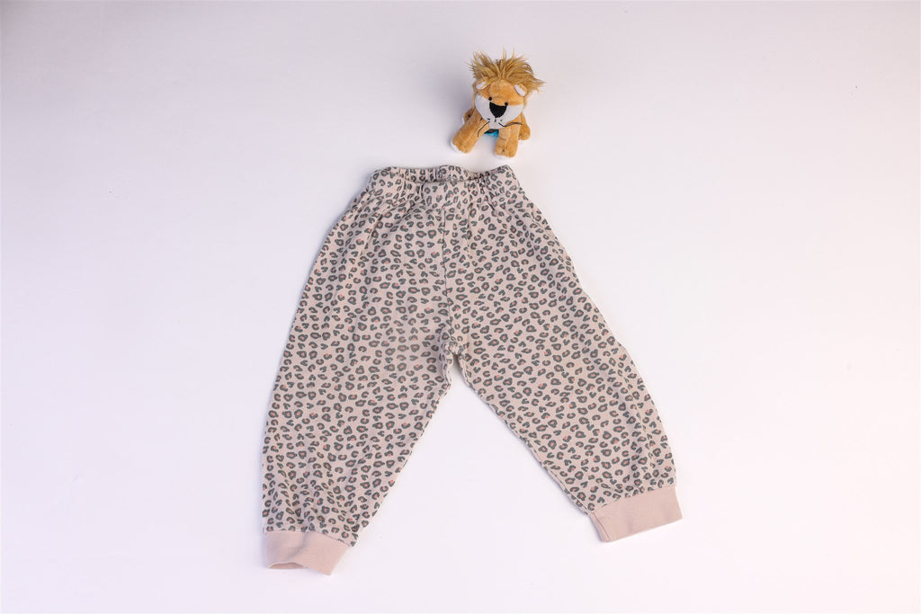 Leopard-print sleepsuit bottoms