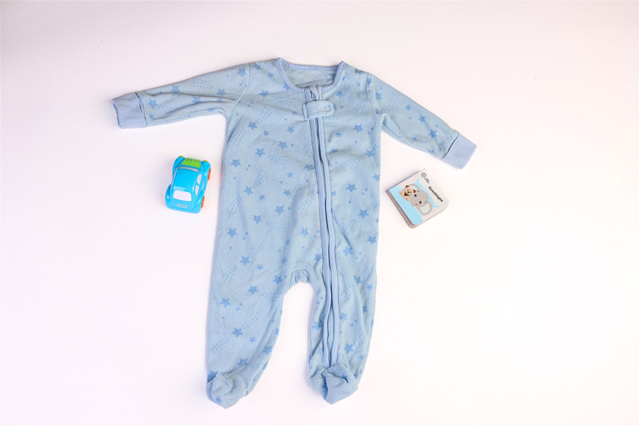 Thick blue sleepsuit with stars