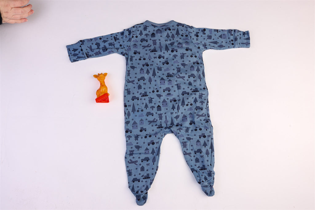 Blue Tractor sleepsuit