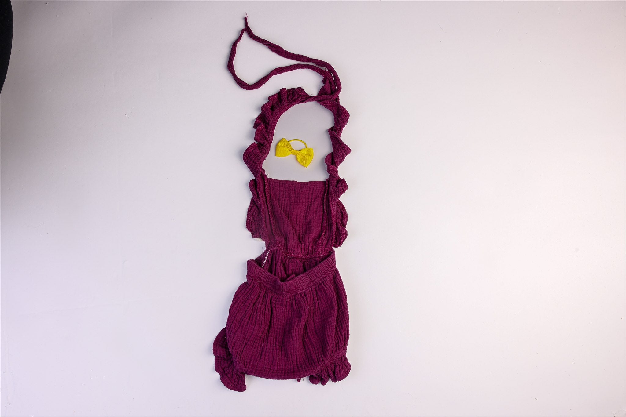 Purple short dungarees