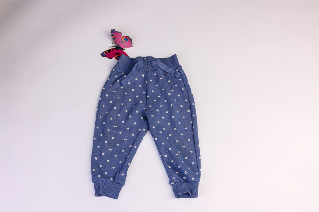 Blue floral trousers