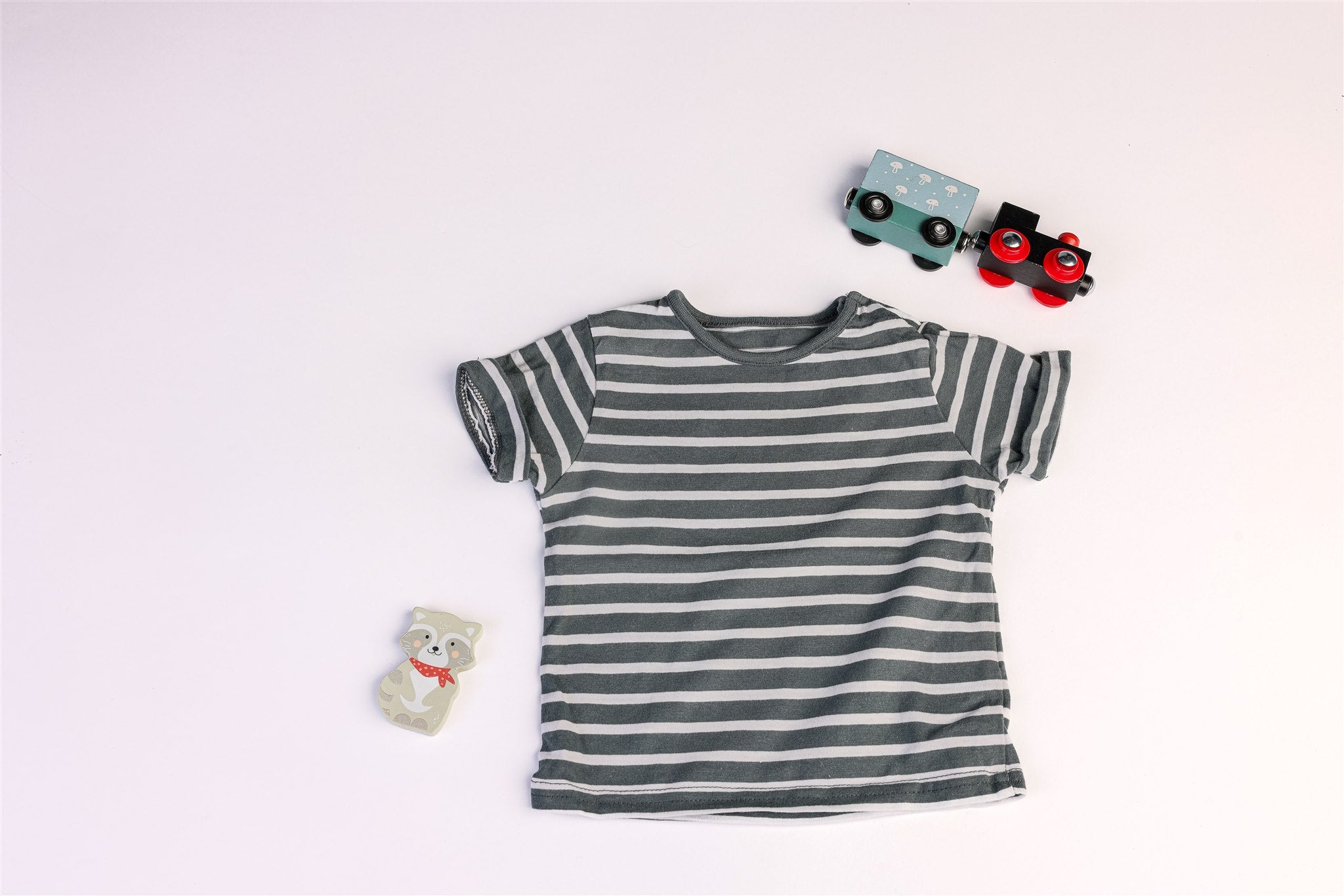 Short-sleeved striped top