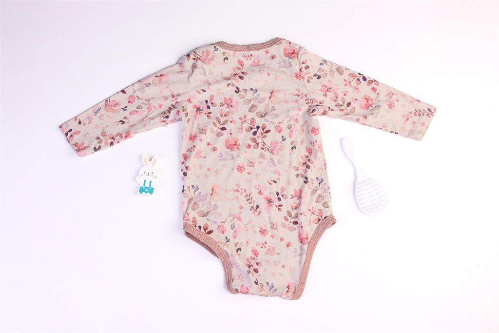 Long-sleeved floral bodysuit