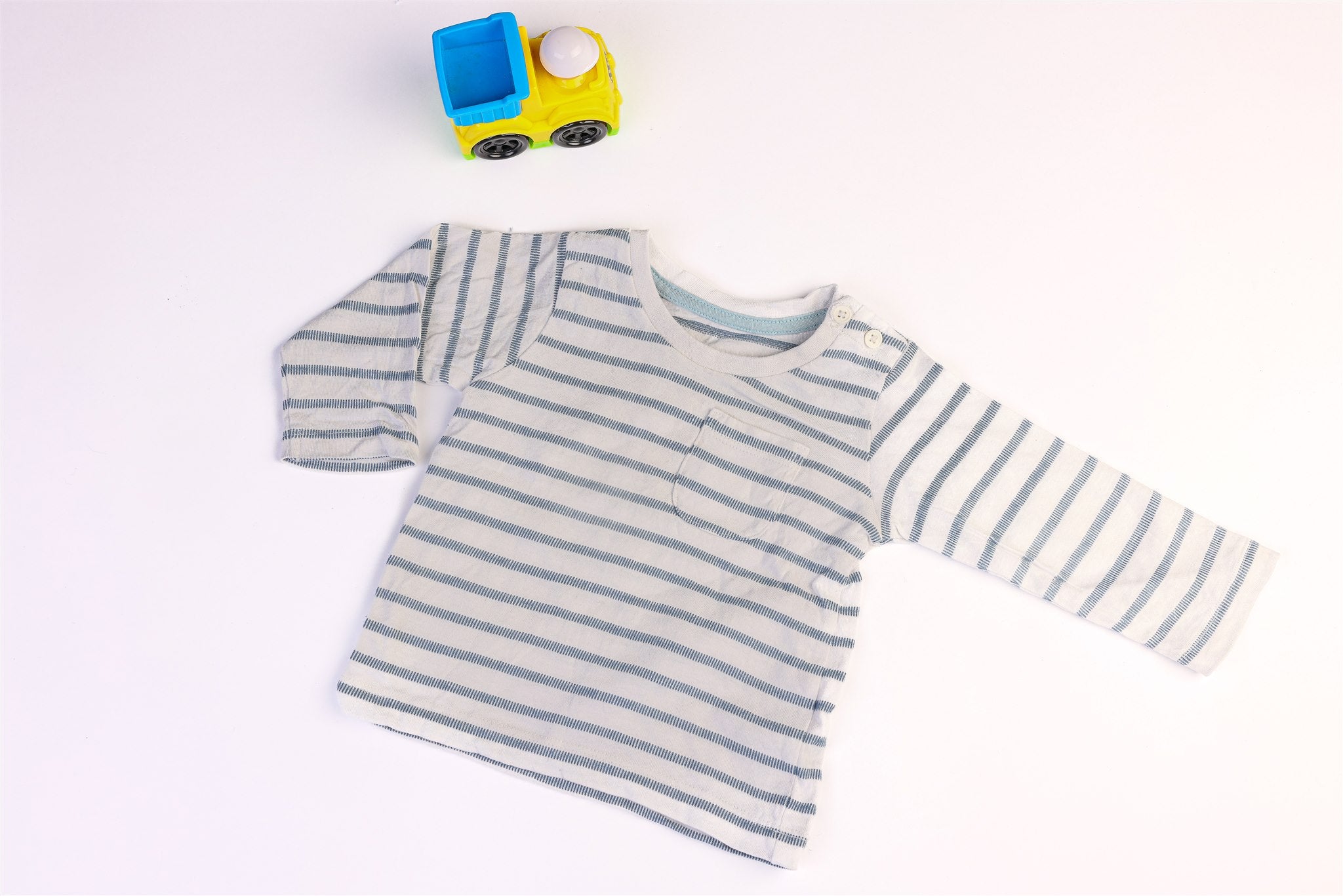 Long-sleeved striped top