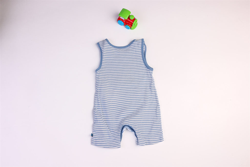 "Hello Little Tiger" mouse and tiger striped dungaree