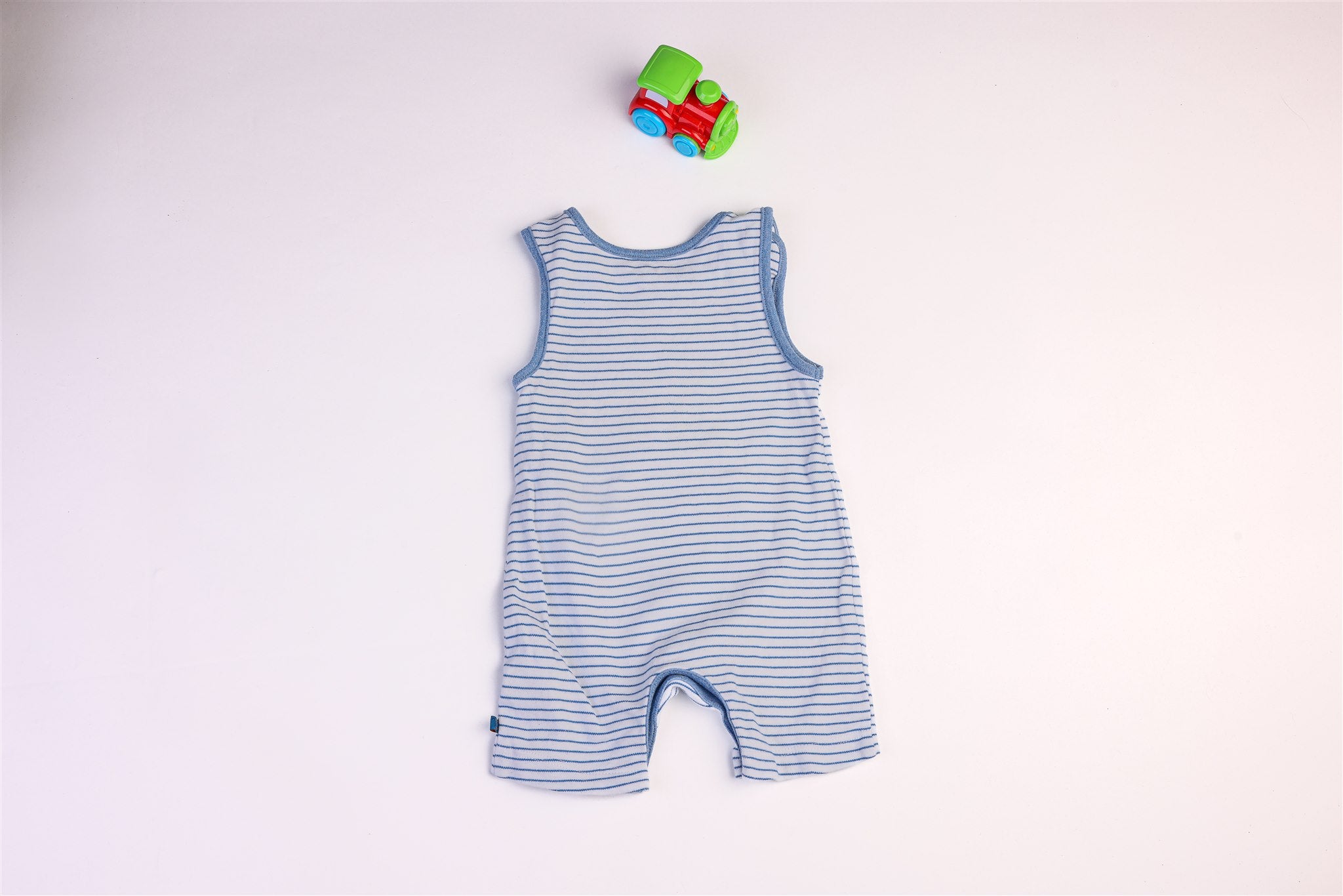 "Hello Little Tiger" mouse and tiger striped dungaree