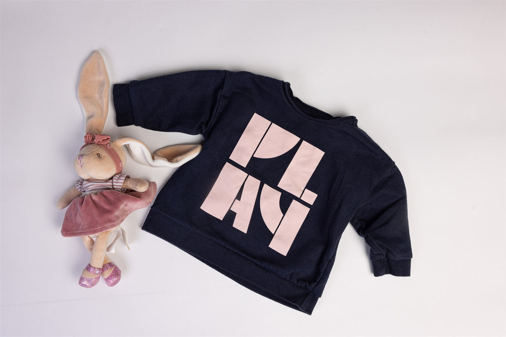 Navy blue "Play" jumper