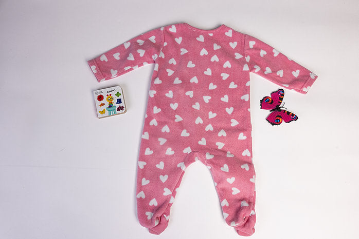 Pink rainbow "I love you more than rainbow" sleepsuit