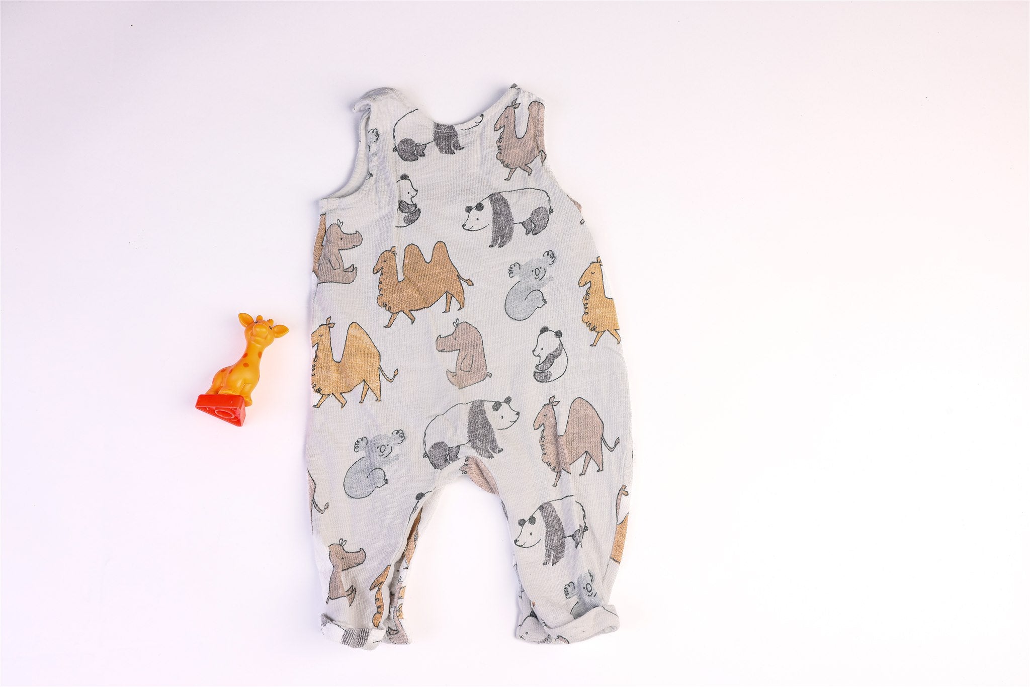 Blue striped dungarees