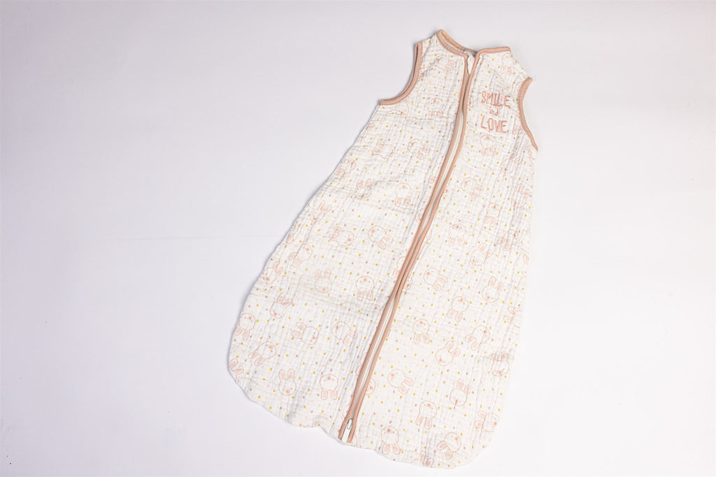 "Smile and Love" bunny sleeping bag