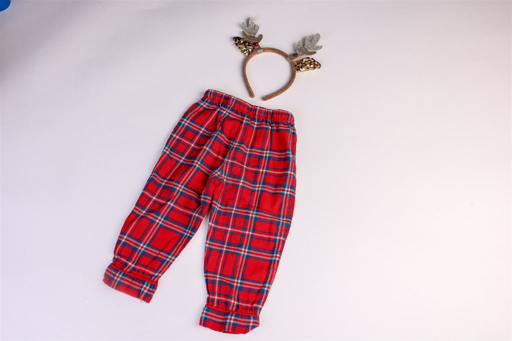 Checked sleepsuit set