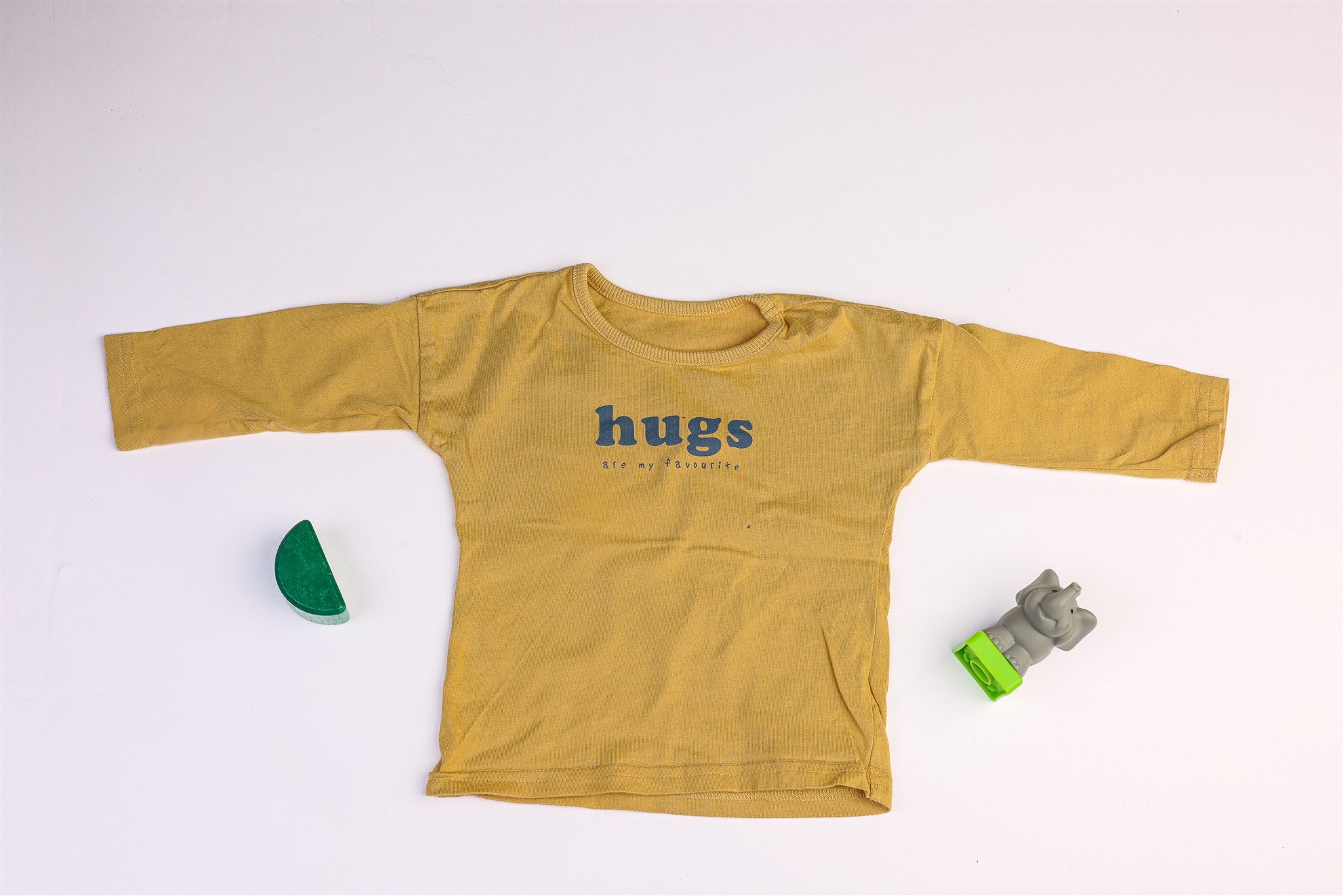 Yellow "Hugs are my favorite" top
