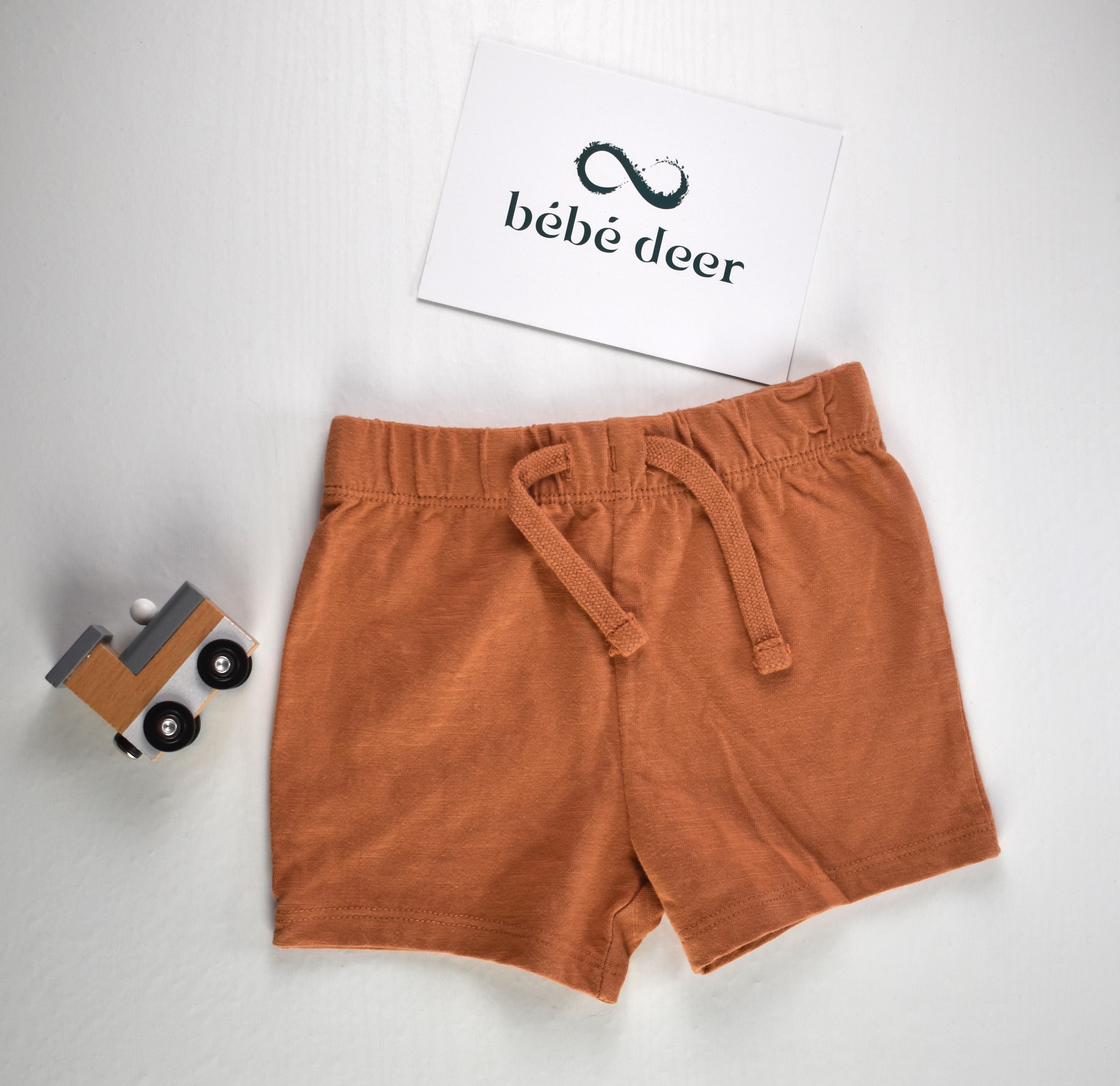 Brown/orange baby shorts