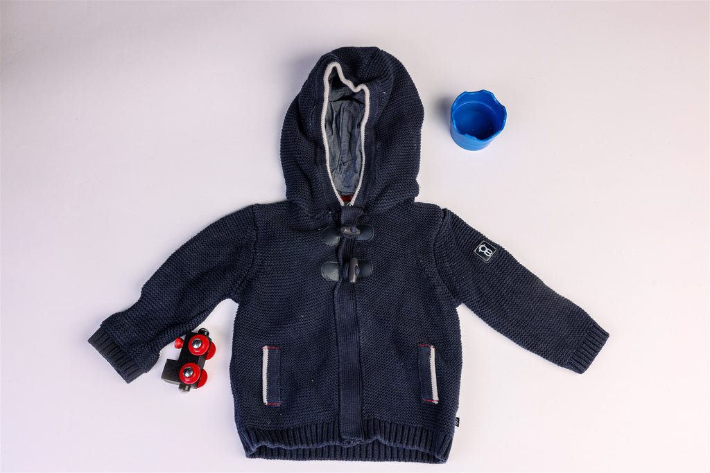 Navy blue hooded jacket