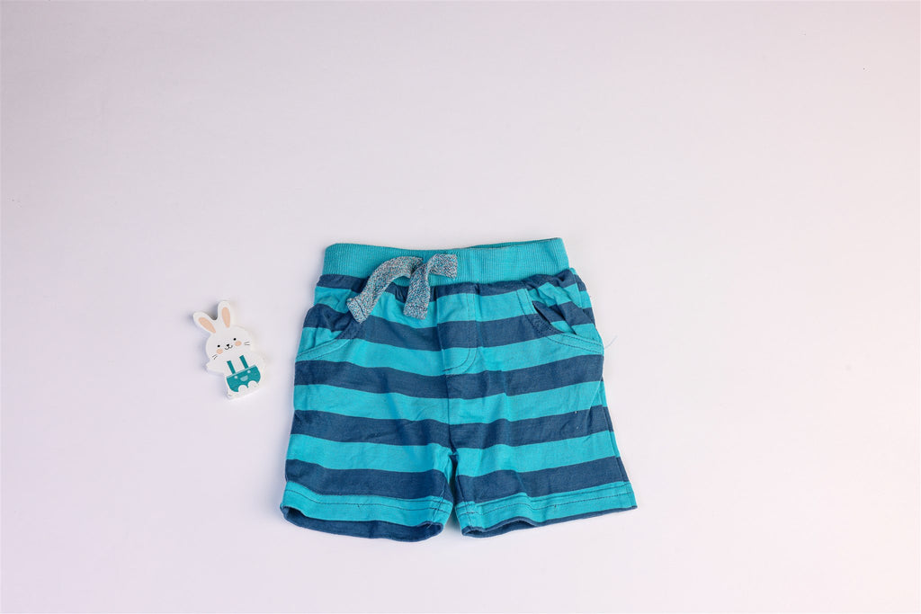 Blue striped shorts