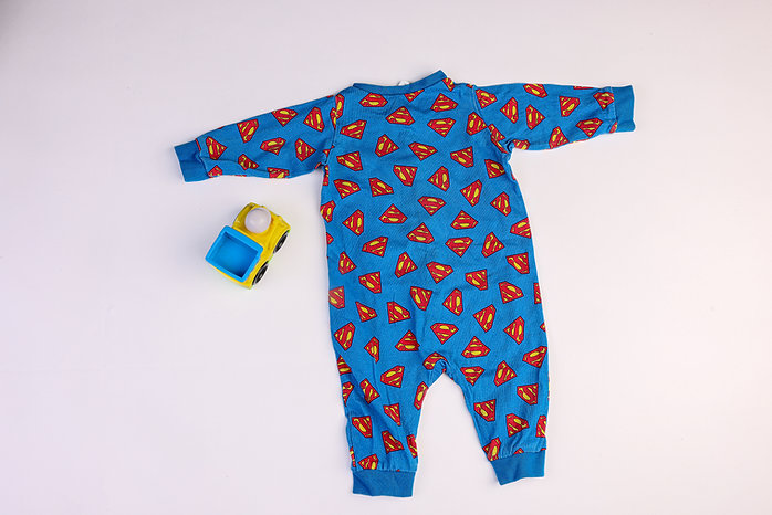 Blue "Superman" sleepsuit
