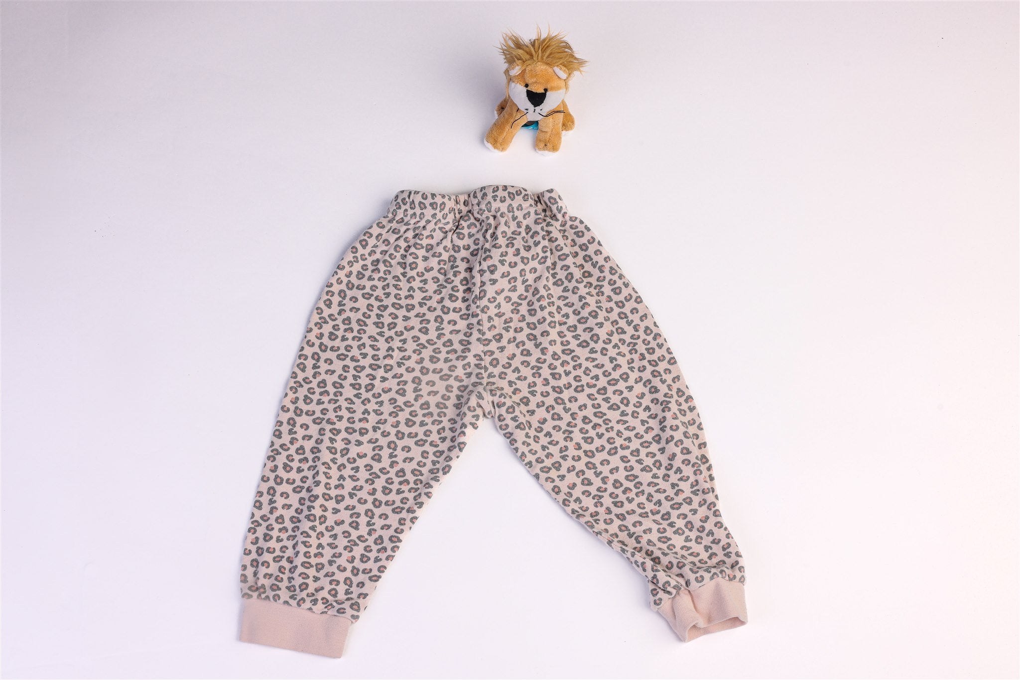 Leopard-print sleepsuit bottoms