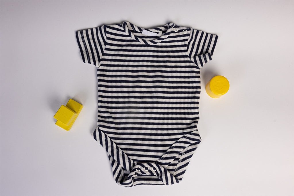 Black and white striped bodysuit