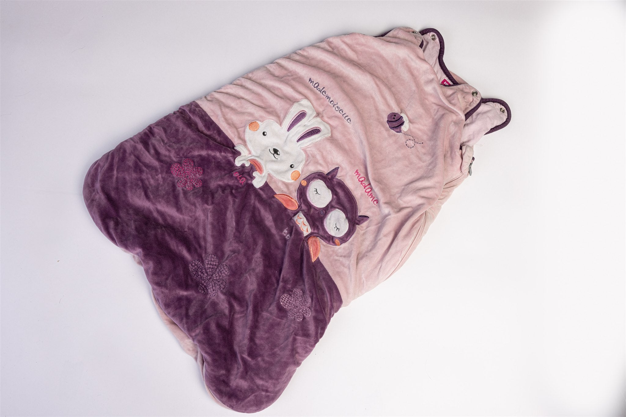 Rabbit and owl sleeping bag