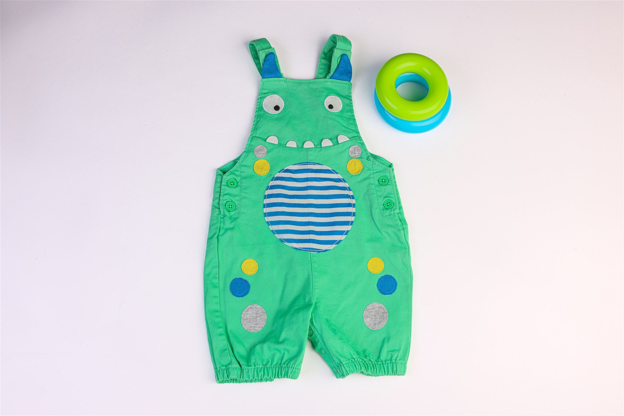 Green monster dungarees