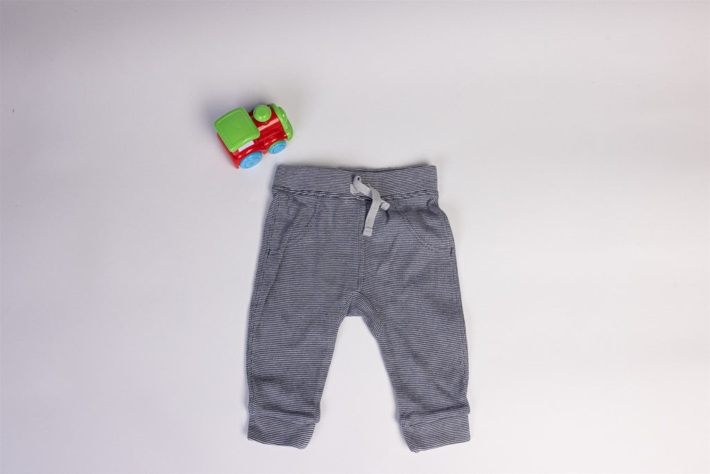 White and blue trousers