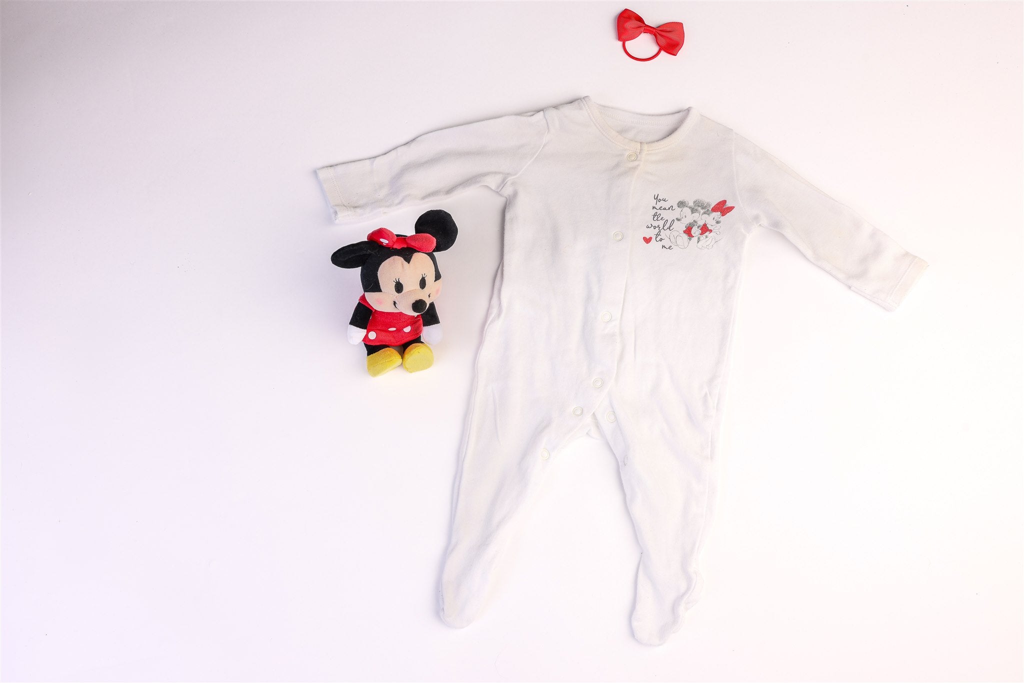 Minnie and Mickey Mouse sleepsuit